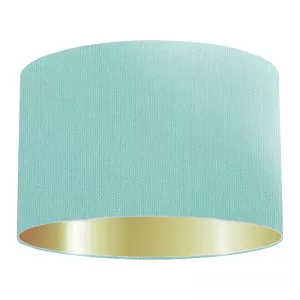Abat-jour cylindrique en coton aigue-marine
