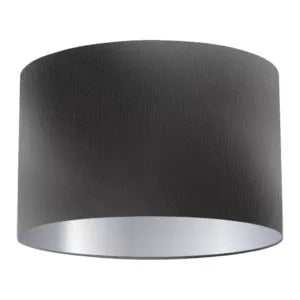 Abat-jour tambour en soie noire