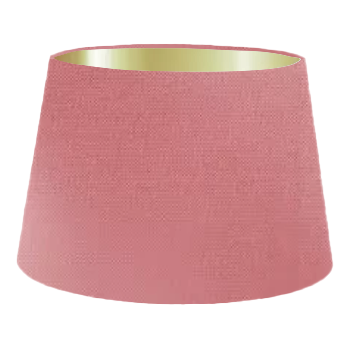 Abat-jour tambour français en soie rose poudré