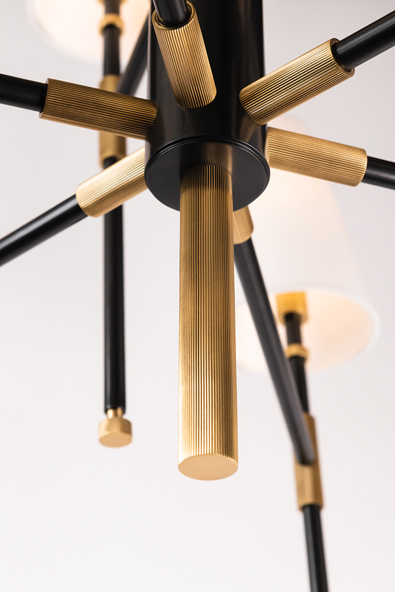Hudson Valley Bowery 9 light chandelier in old bronze