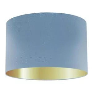 Abat-jour cylindrique en soie bleuet