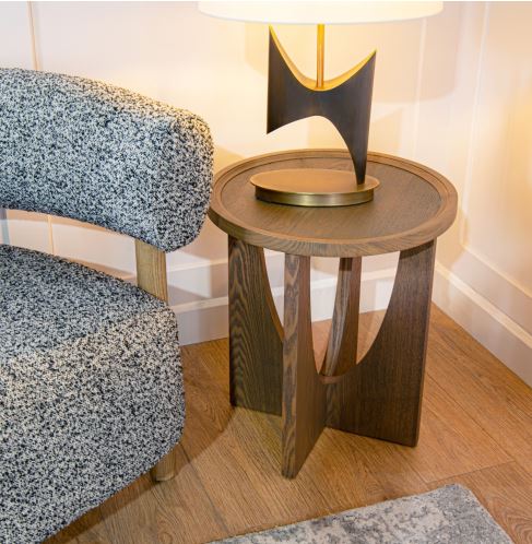 Table d'appoint ronde en bois Lennon