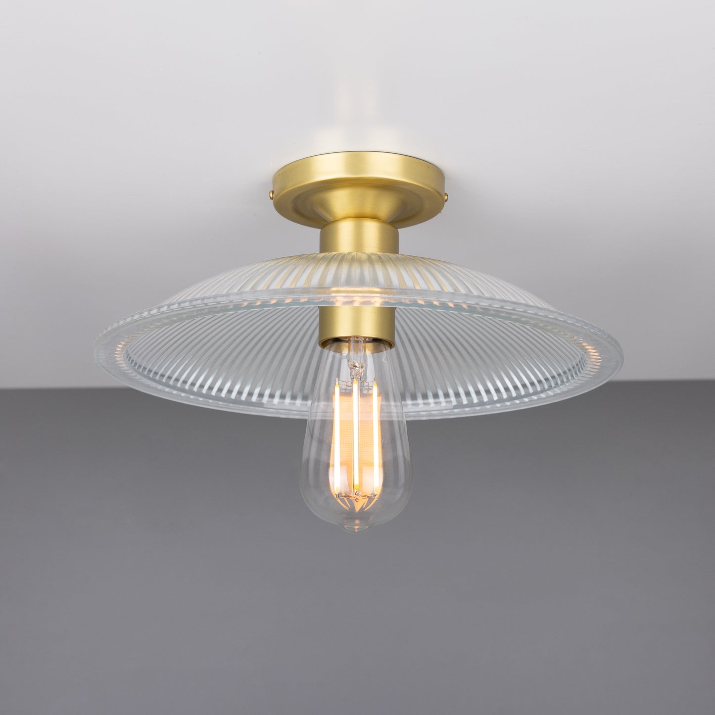 Plafonnier Calix Holophane en verre 30 cm