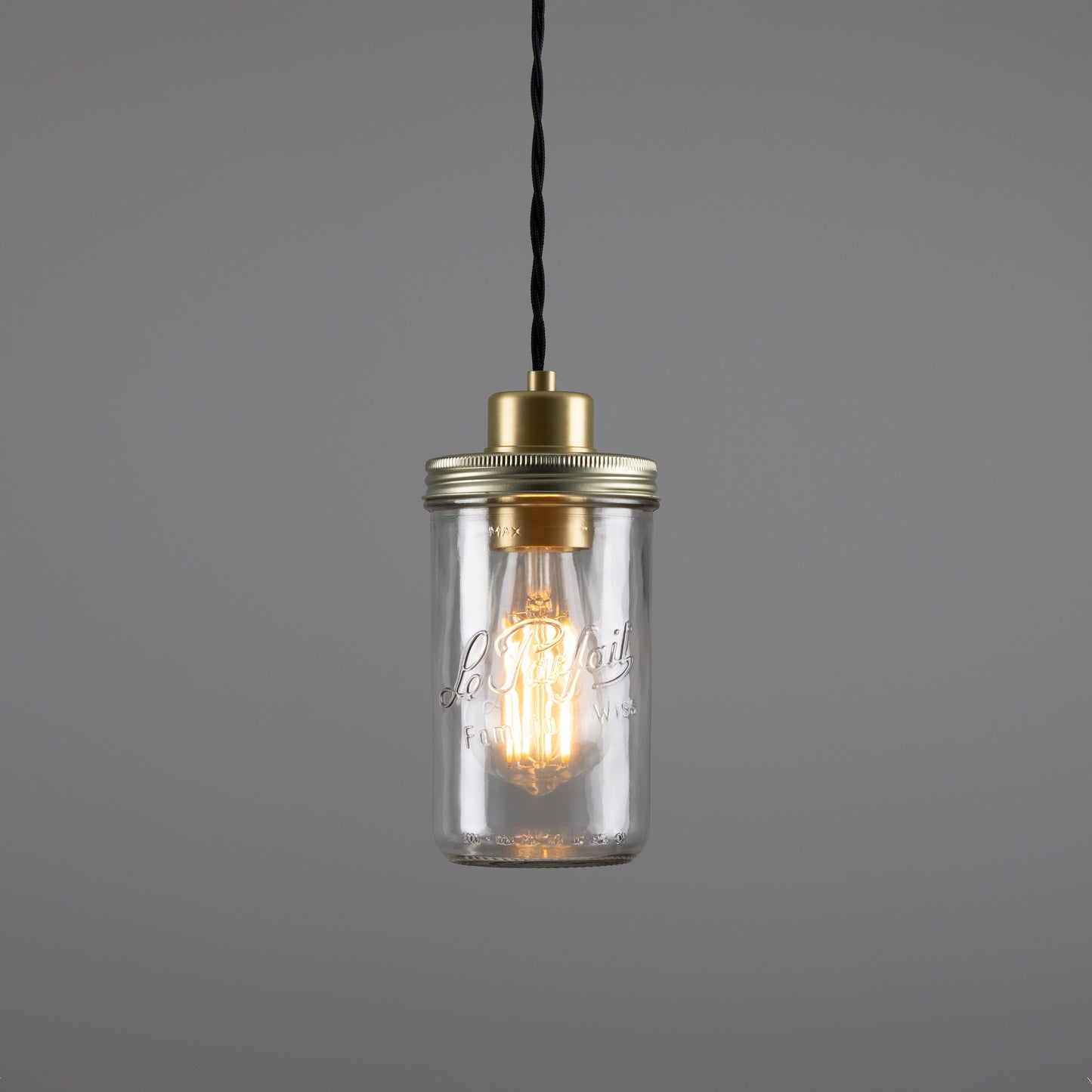 Suspension vintage en forme de pot de confiture