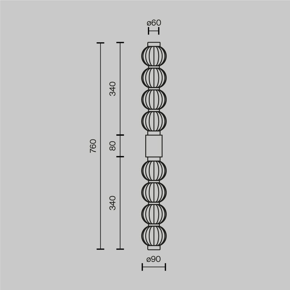 Amulet Glass Linear Wall Light