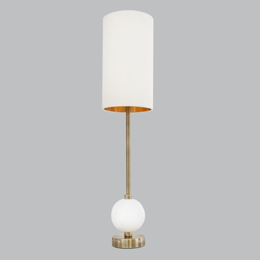 Lampe de table Mistral en laiton antique et marbre