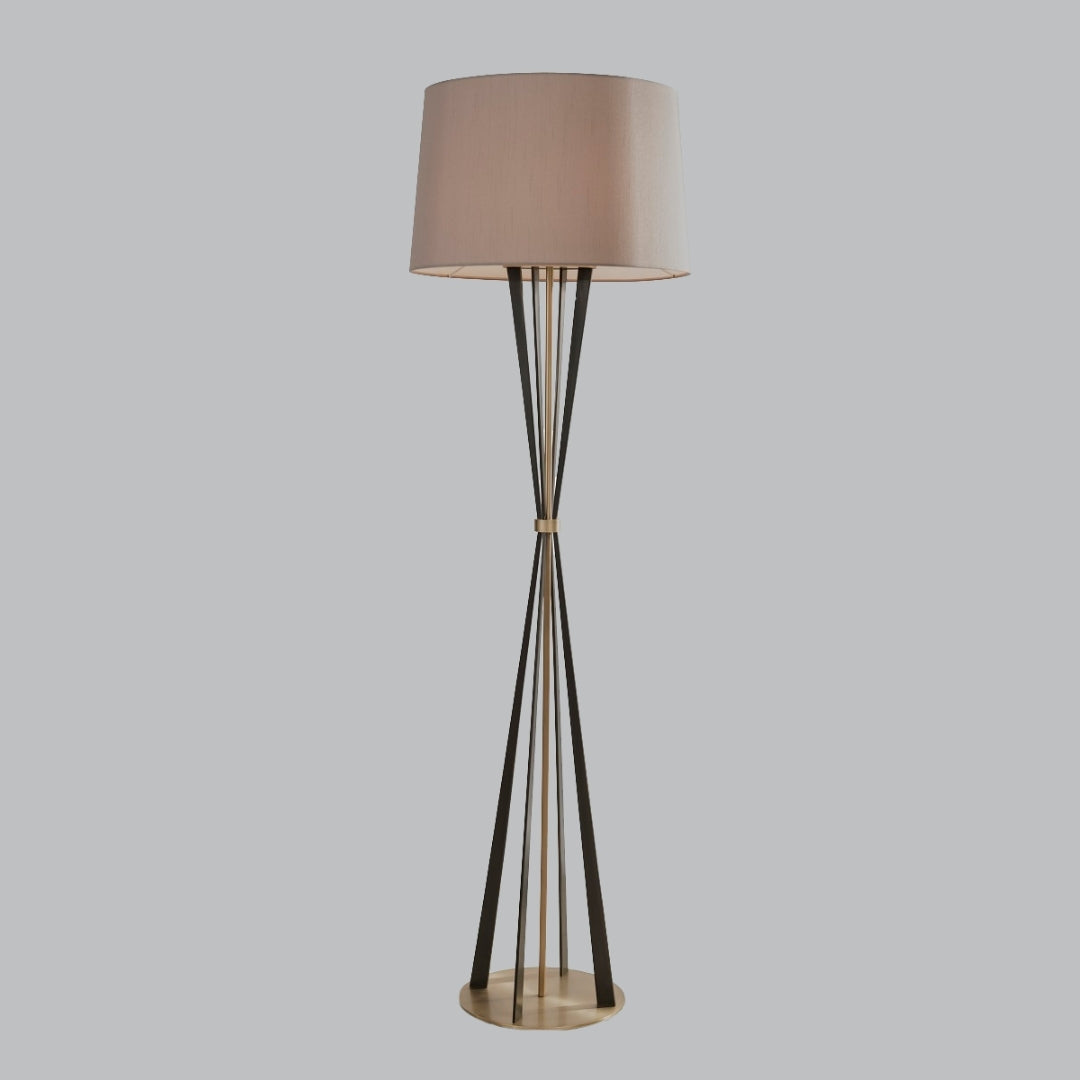 Lampadaire Vega en laiton antique