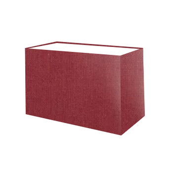 Abat-jour rectangulaire en coton rouge bordeaux