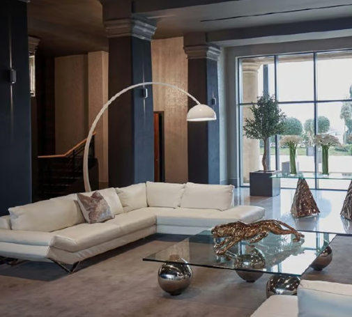 Zava Luce 1962 Floor Lamp White in Living room