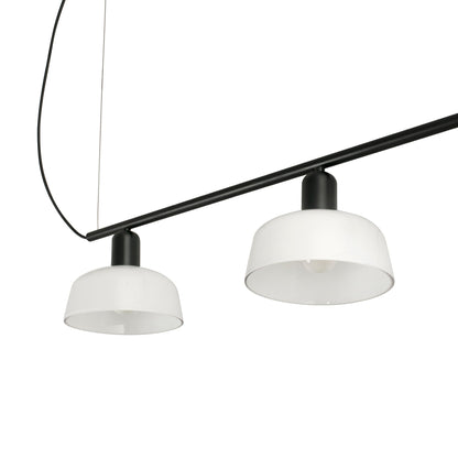 Shades on Faro Barcelona Tatawin medium 3 light linear pendant in white