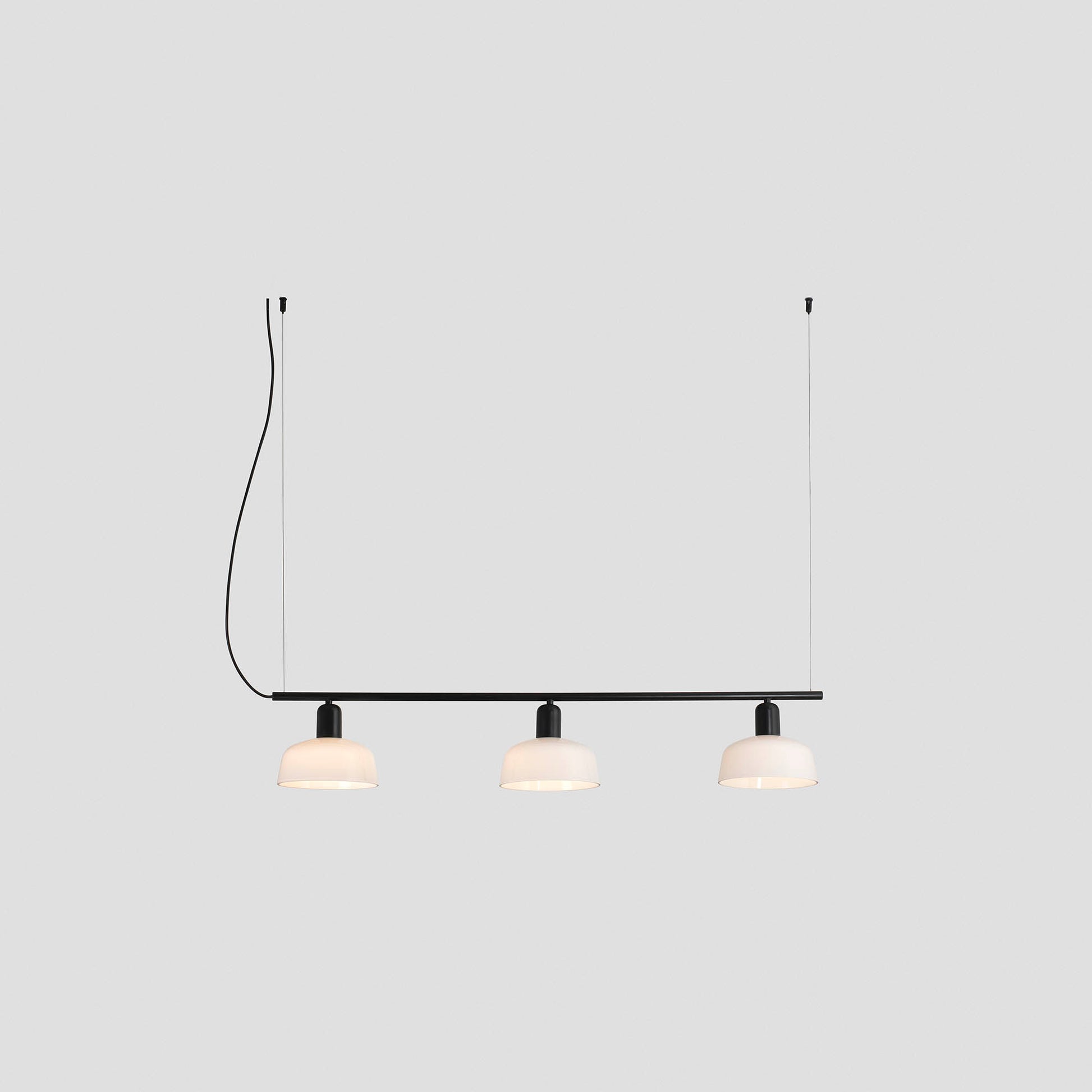 Faro Barcelona Tatawin small 3 light linear pendant in white