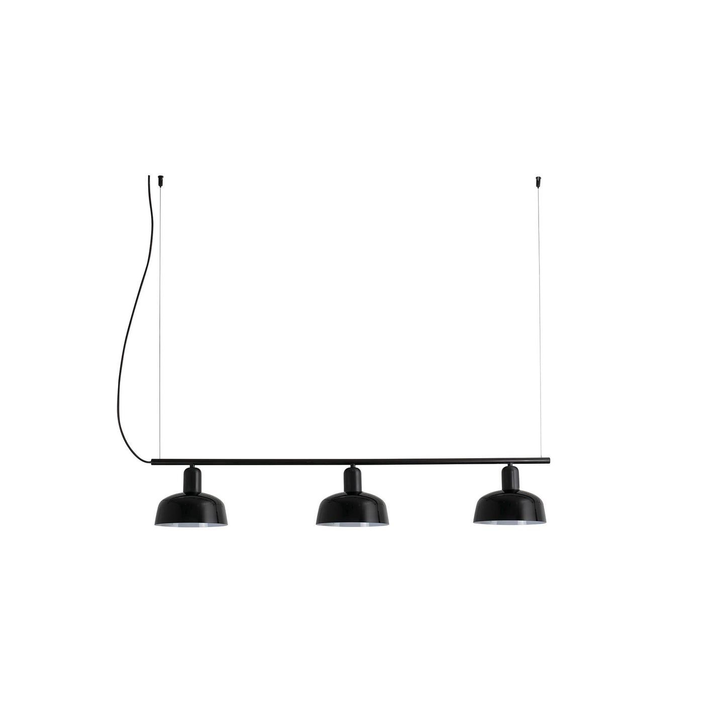 Faro Barcelona Tatawin small 3 light linear pendant in Black