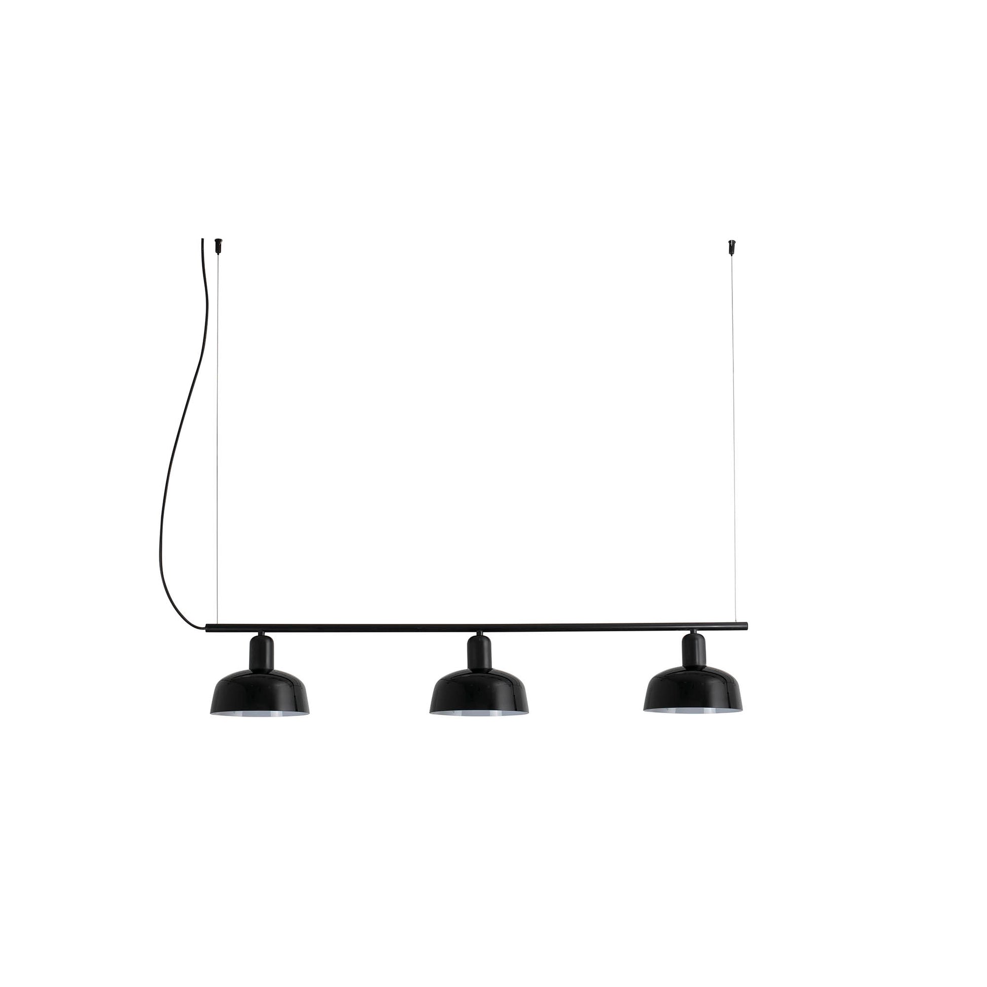 Faro Barcelona Tatawin small 3 light linear pendant in Black