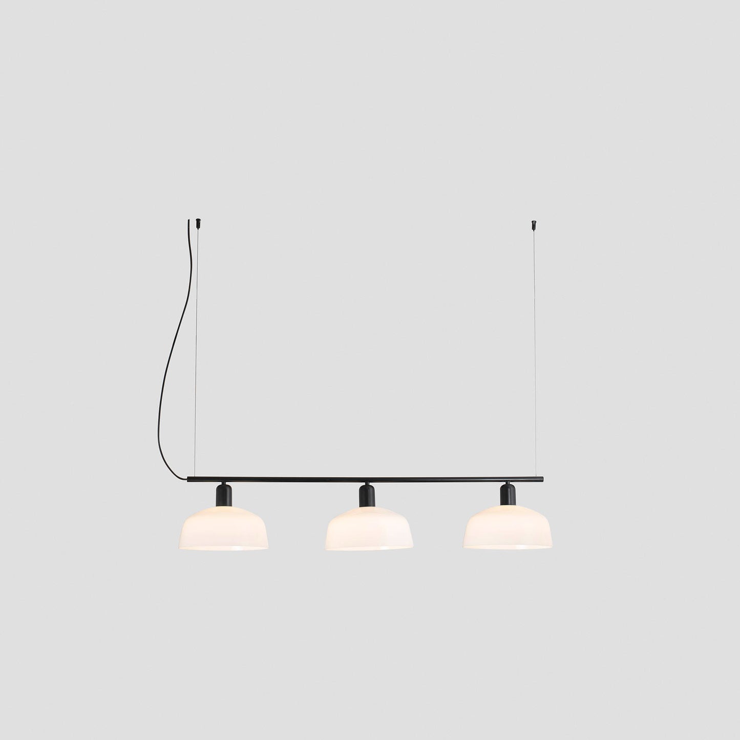 Faro Barcelona Tatawin medium 3 light linear pendant in white