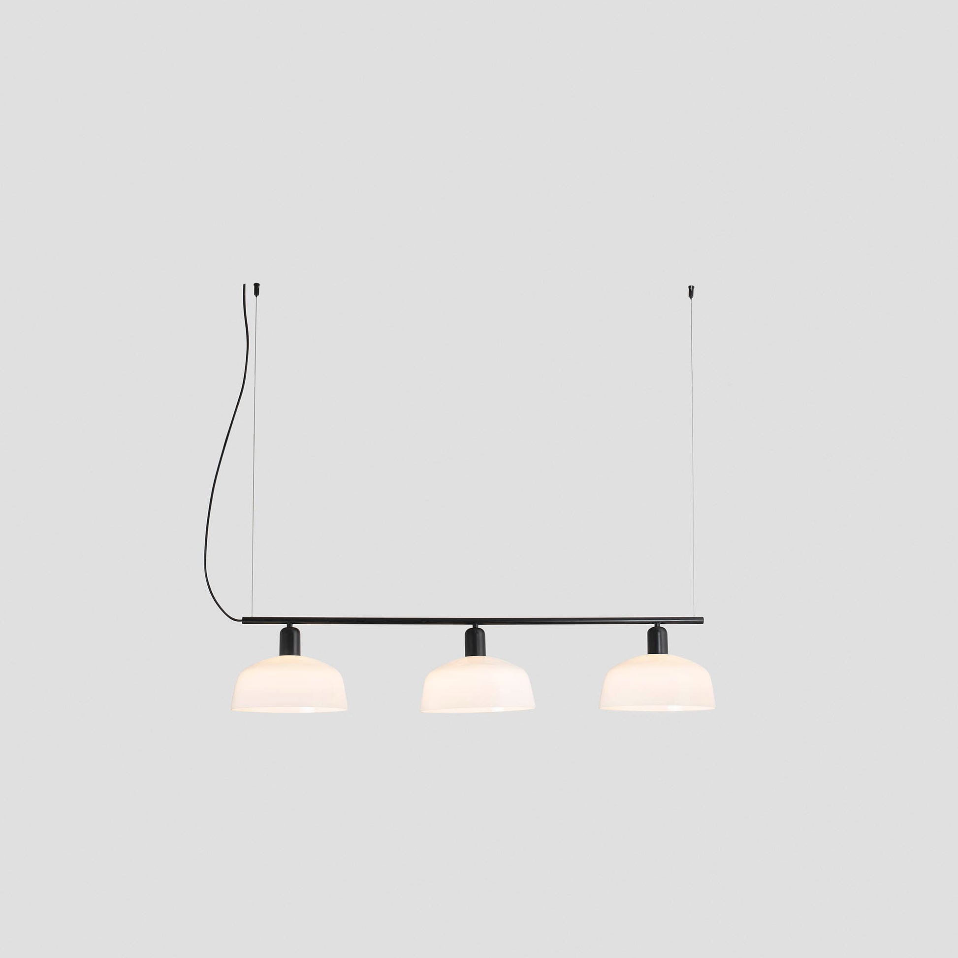 Faro Barcelona Tatawin medium 3 light linear pendant in white