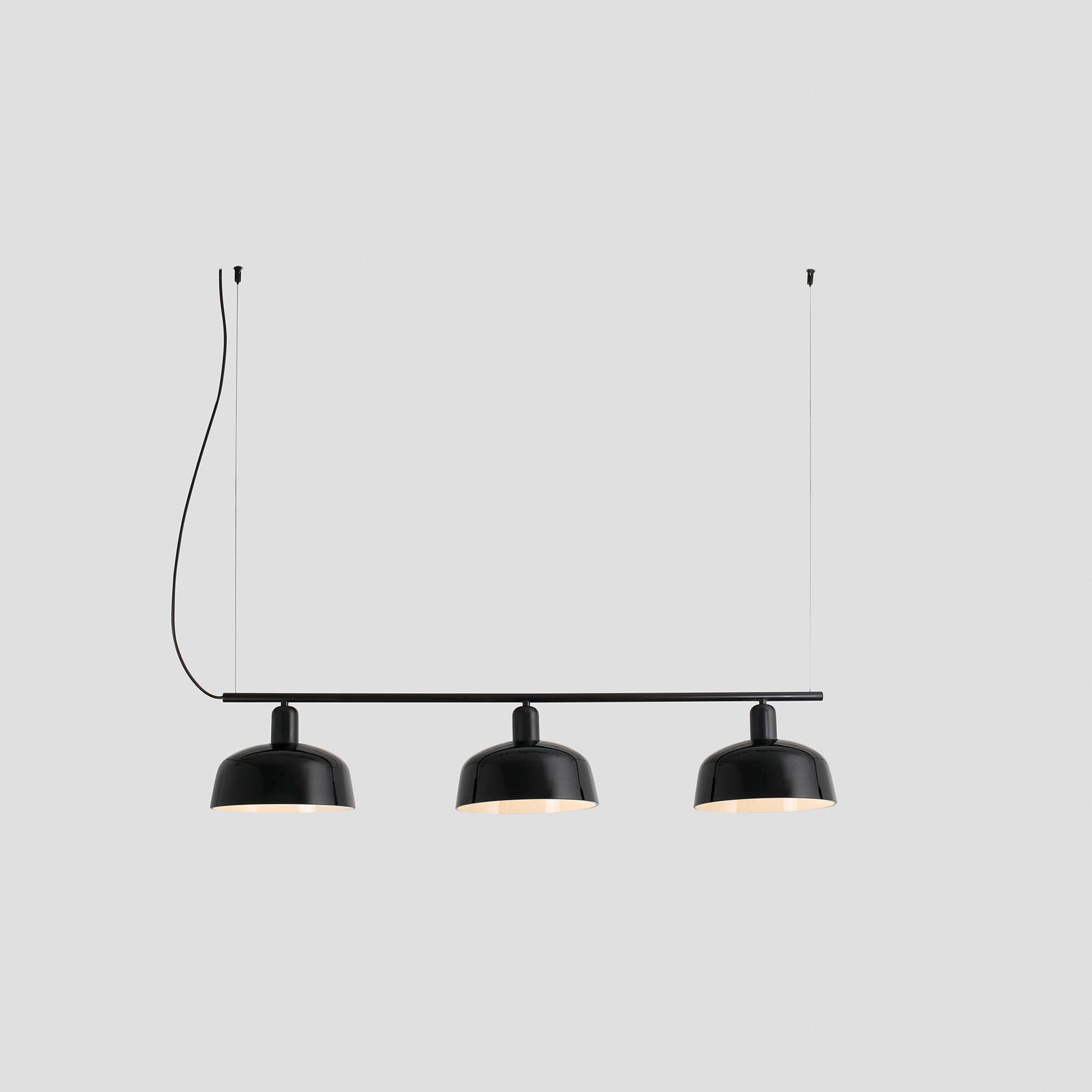 Faro Barcelona Tatawin medium 3 light linear pendant in Black