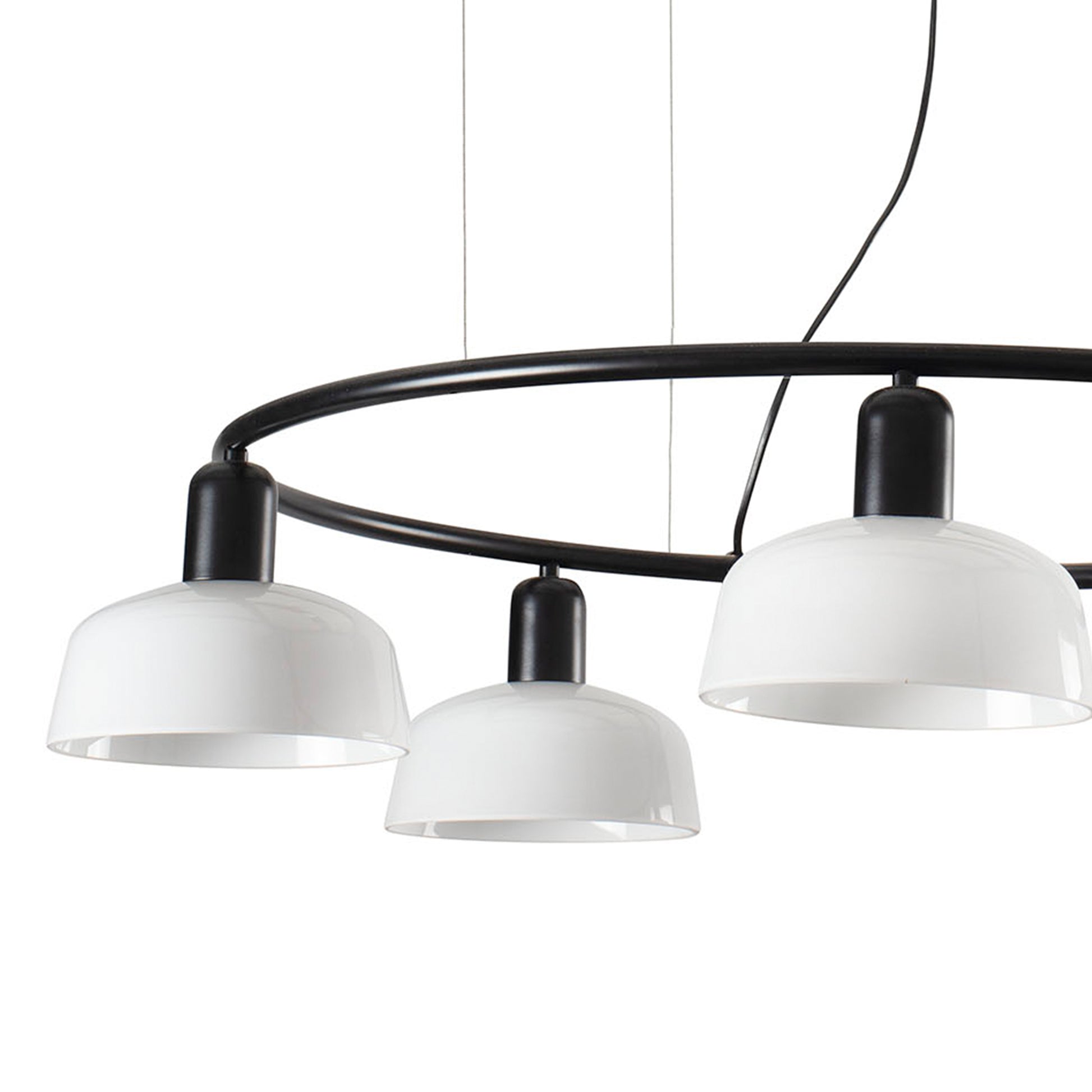 Faro Barcelona 5 Light Circular pendant in white