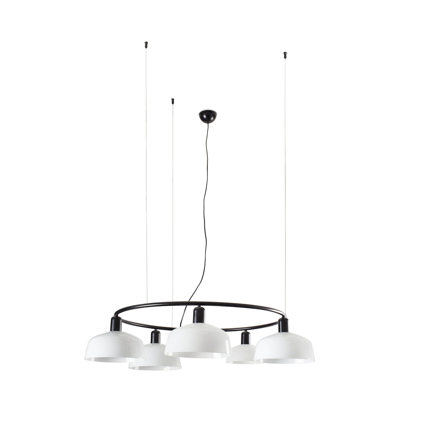 Faro Barcelona 5 Light Circular pendant in white