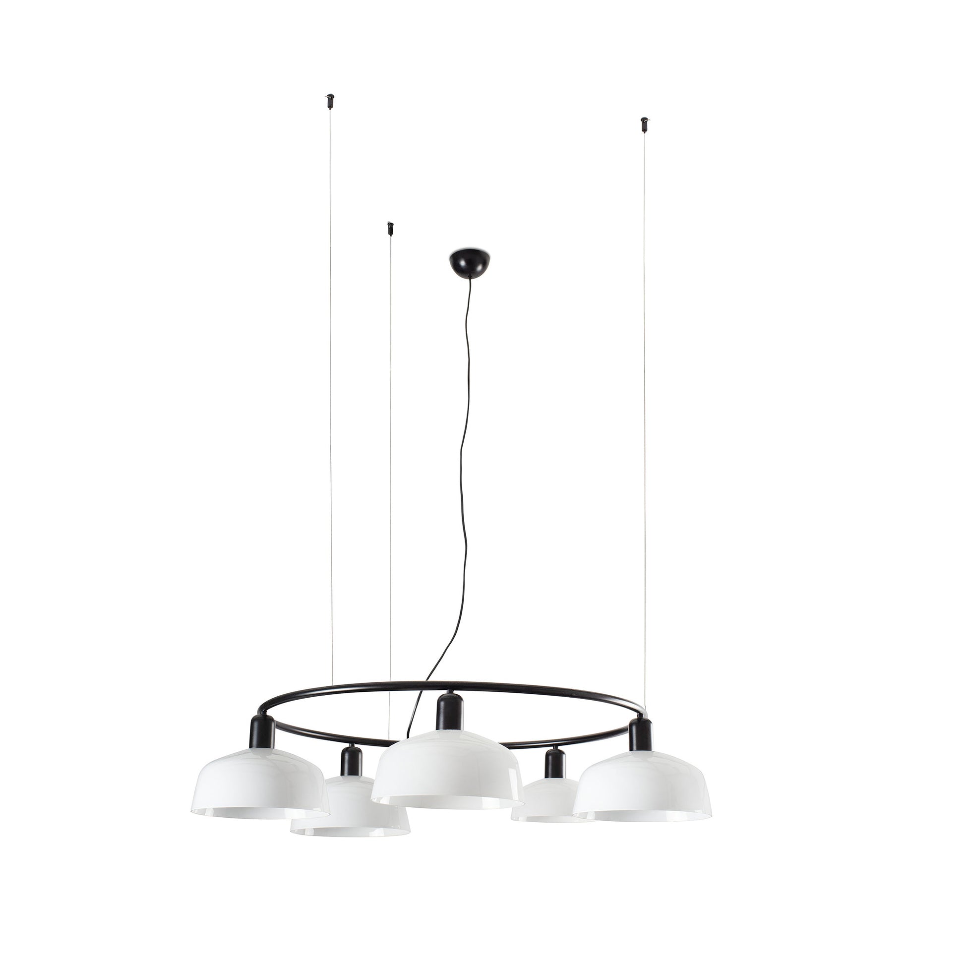Faro Barcelona 5 Light Circular pendant in white