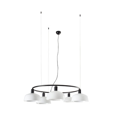 Faro Barcelona 5 Light Circular pendant in white
