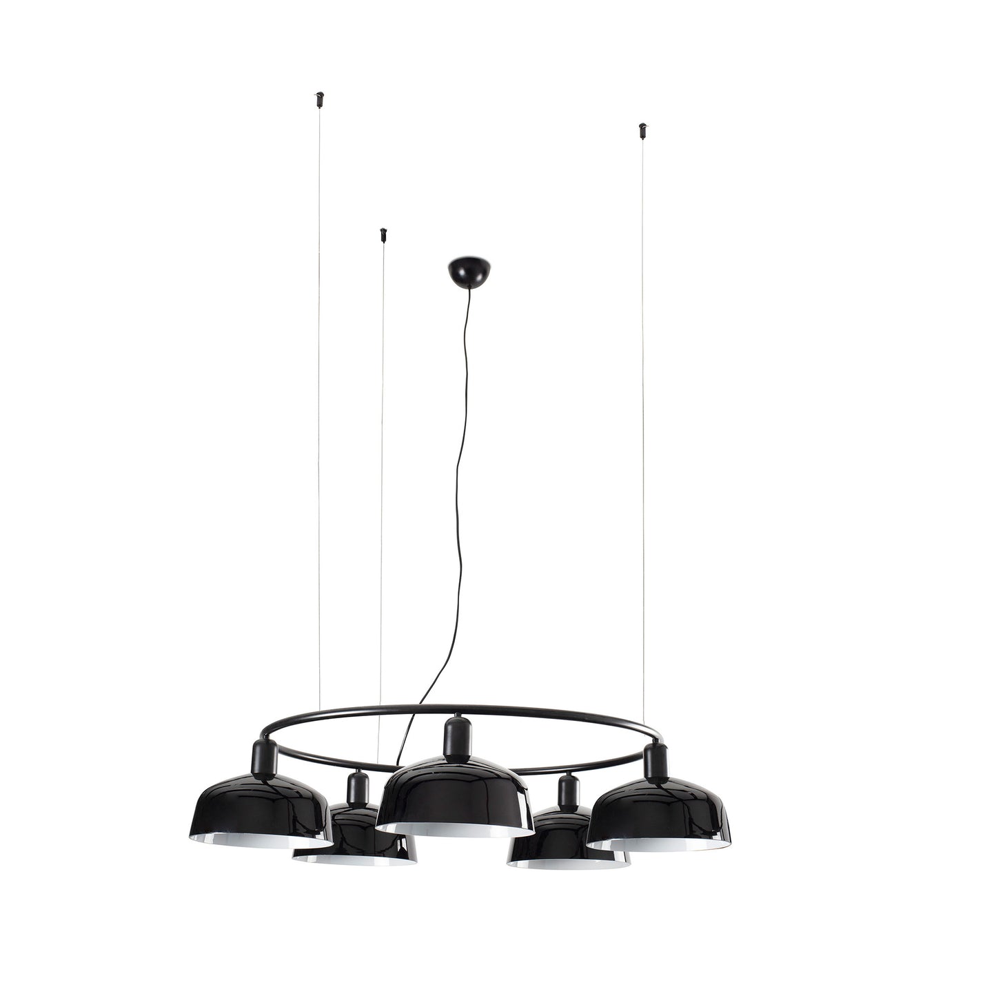 Faro Barcelona 5 Light Circular pendant in Black