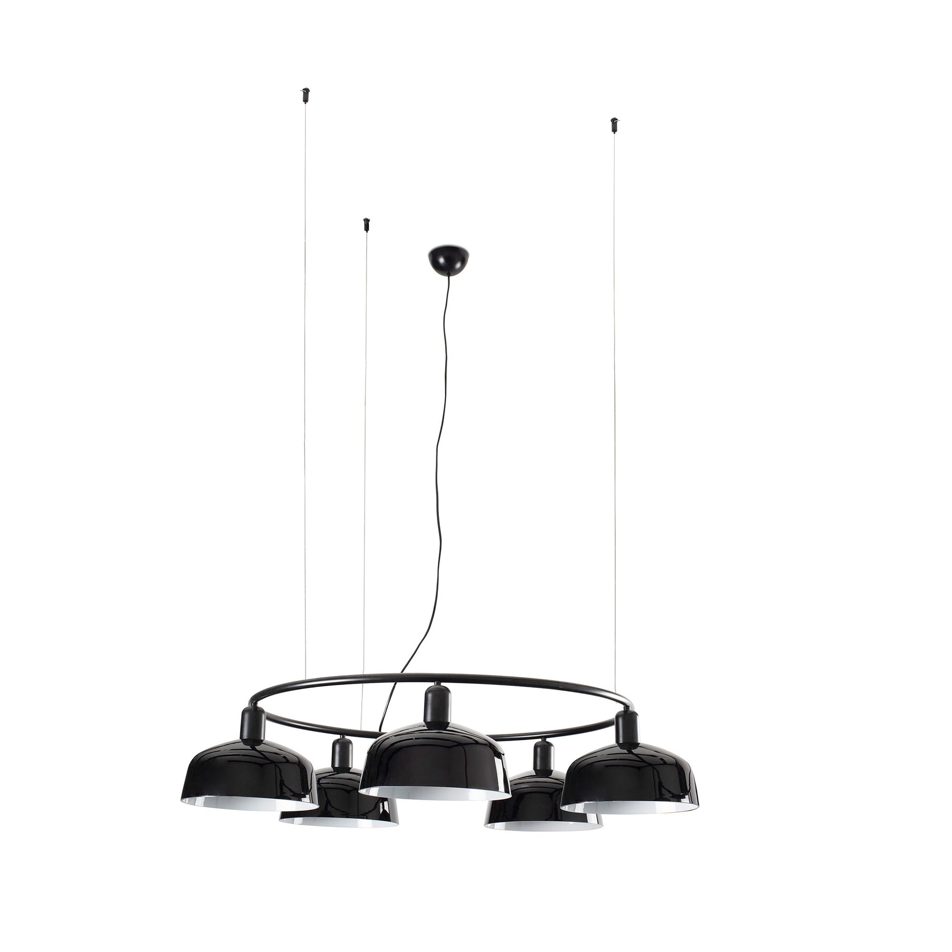Faro Barcelona 5 Light Circular pendant in Black