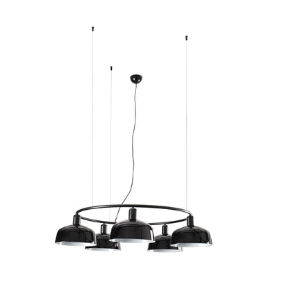 Faro Barcelona 5 Light Circular pendant in Black