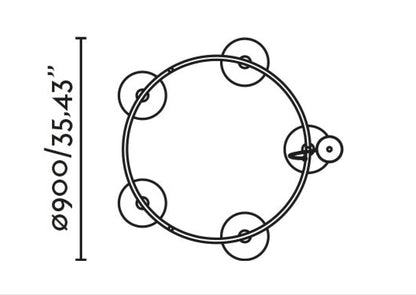 Faro Barcelona 5 Light Circular pendant small dimensions