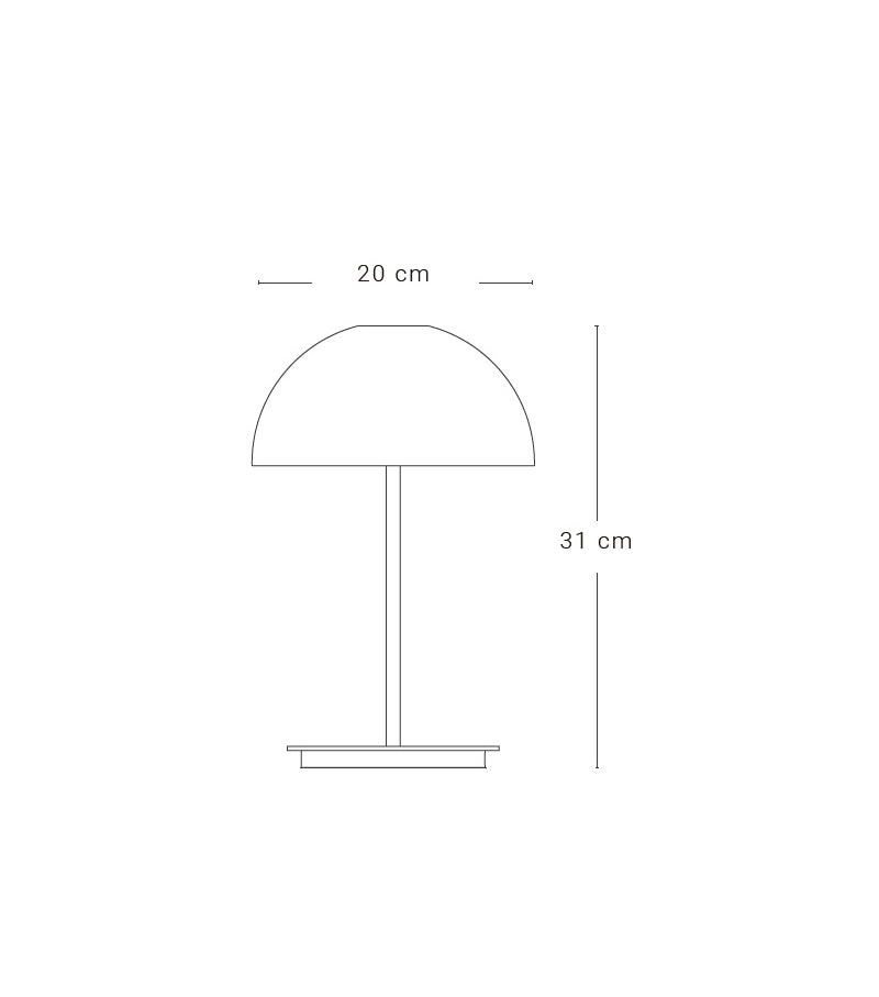 Zava Luce Amedeo Table Lamp Dimensions