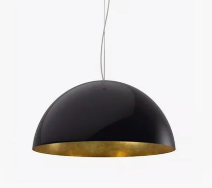 Zava Luce Amedeo Dome Pendant Black and Gold