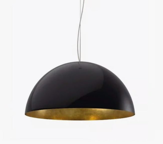 Zava Luce Amedeo Dome Pendant Black and Gold