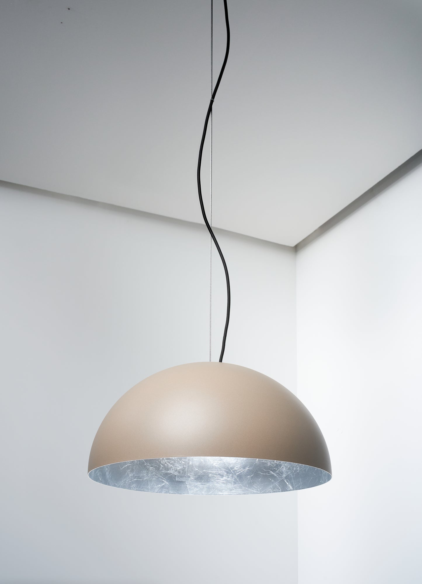 Zava Luce Amedeo Dome Pendant Sahara and slver