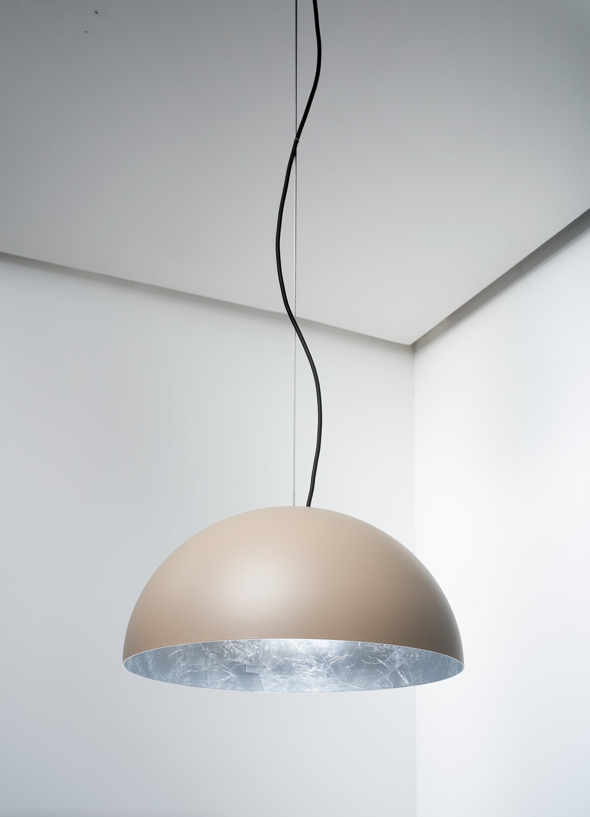 Zava Luce Amedeo Dome Pendant Sahara and slver
