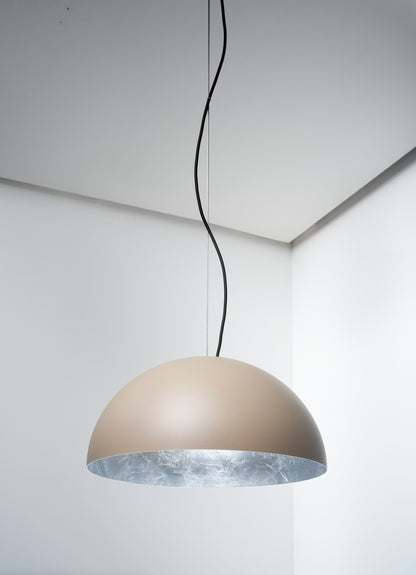 Zava Luce Amedeo Dome Pendant Sahara and slver