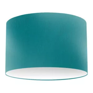 Abat-jour tambour en soie aqua