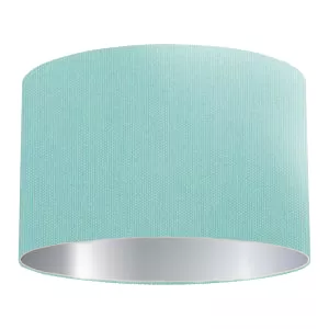 Abat-jour cylindrique en coton aigue-marine