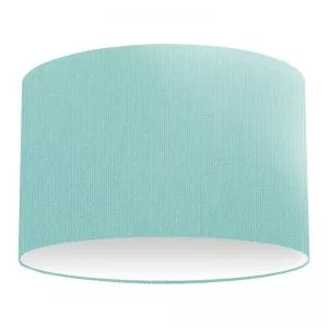 Abat-jour cylindrique en coton aigue-marine