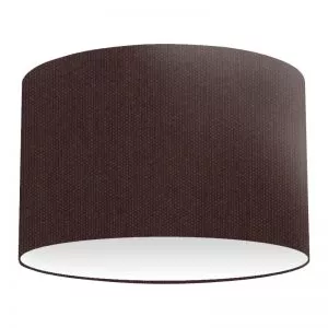 Abat-jour cylindrique en coton aubergine