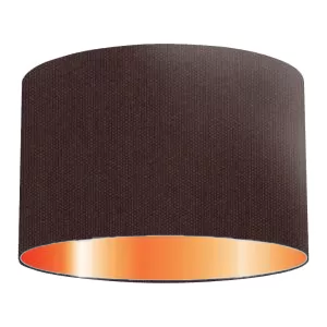 Abat-jour cylindrique en coton aubergine