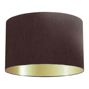 Abat-jour cylindrique en coton aubergine
