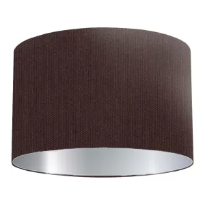 Abat-jour cylindrique en coton aubergine