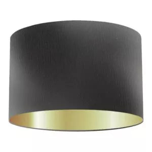 Abat-jour tambour en soie noire