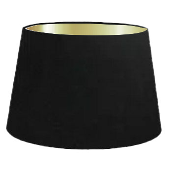Abat-jour cylindrique français en coton noir