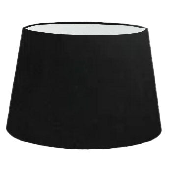 Abat-jour cylindrique français en coton noir