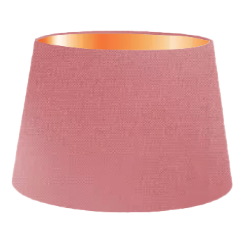 Abat-jour tambour français en soie rose poudré