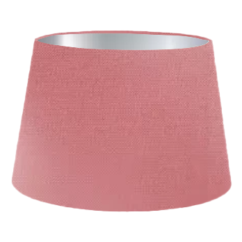 Abat-jour tambour français en soie rose poudré