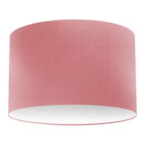Abat-jour tambour en soie rose poudré