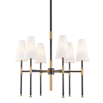 Hudson Valley Bowery 6 light chandelier in old bronze