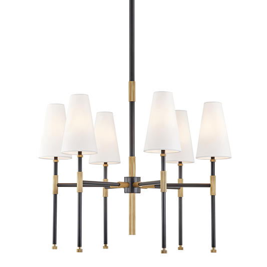 Hudson Valley Bowery 6 light chandelier in old bronze