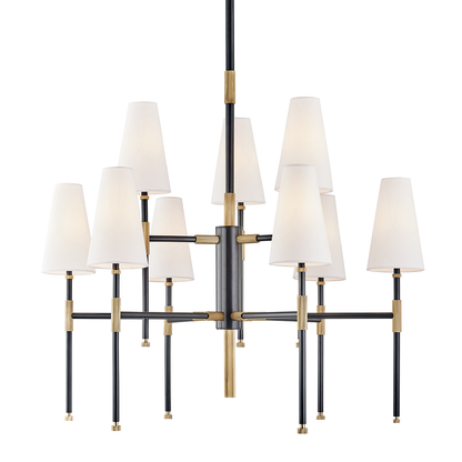 Hudson Valley Bowery 9 light chandelier in old bronze